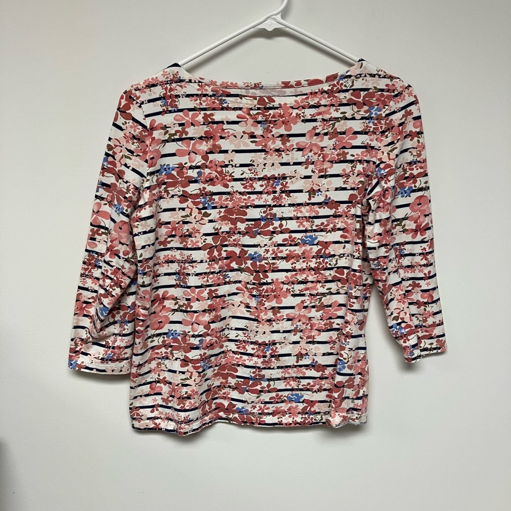 Talbots, Floral Striped Women's Top, S.